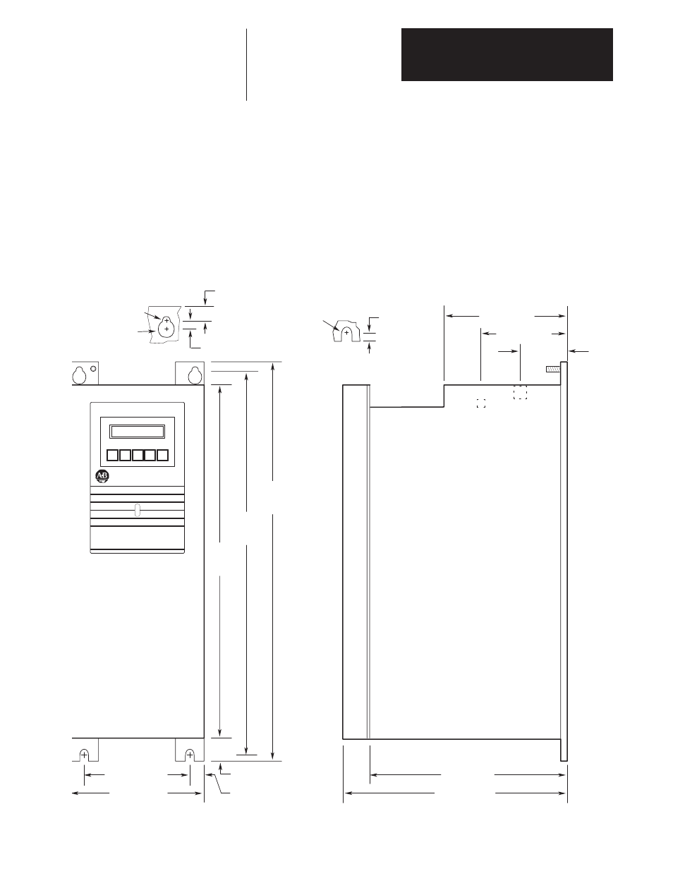 Dimensions | Rockwell Automation 1391 USER MNL/DIGITAL AC SERVO DR User Manual | Page 107 / 149