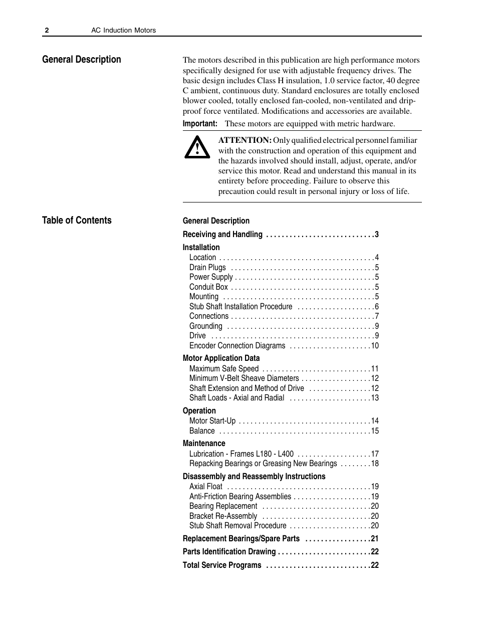 Rockwell Automation 1329L AC Induction Motors User Manual User Manual | Page 2 / 24