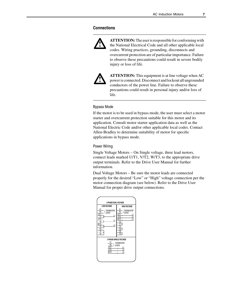 Connections | Rockwell Automation 1329L AC Induction Motors User Manual User Manual | Page 7 / 24