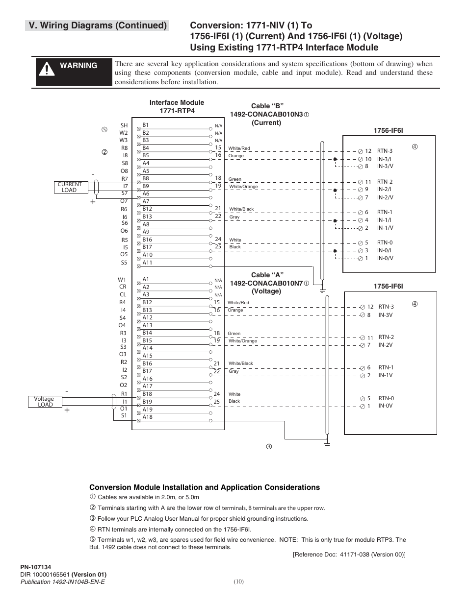 V. wiring diagrams (continued) | Rockwell Automation 1492- 1771-N Series I/O to 1756 ControlLogix I/O User Manual | Page 10 / 20