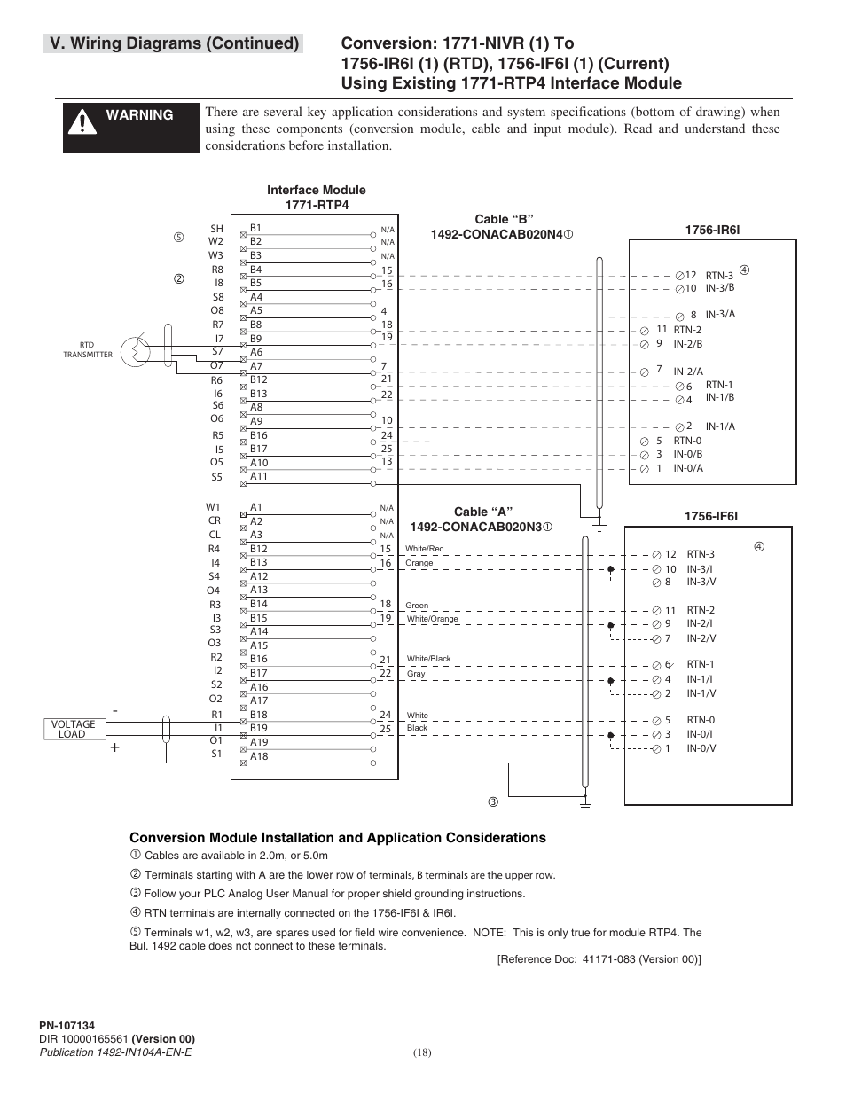 V. wiring diagrams (continued) | Rockwell Automation 1492- 1771-N Series I/O to 1756 ControlLogix I/O User Manual | Page 18 / 20