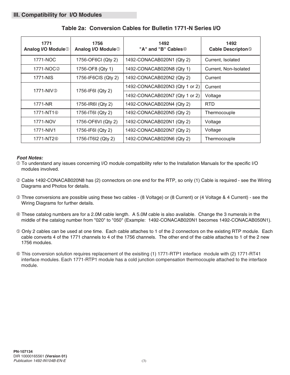 Rockwell Automation 1492- 1771-N Series I/O to 1756 ControlLogix I/O User Manual | Page 3 / 20