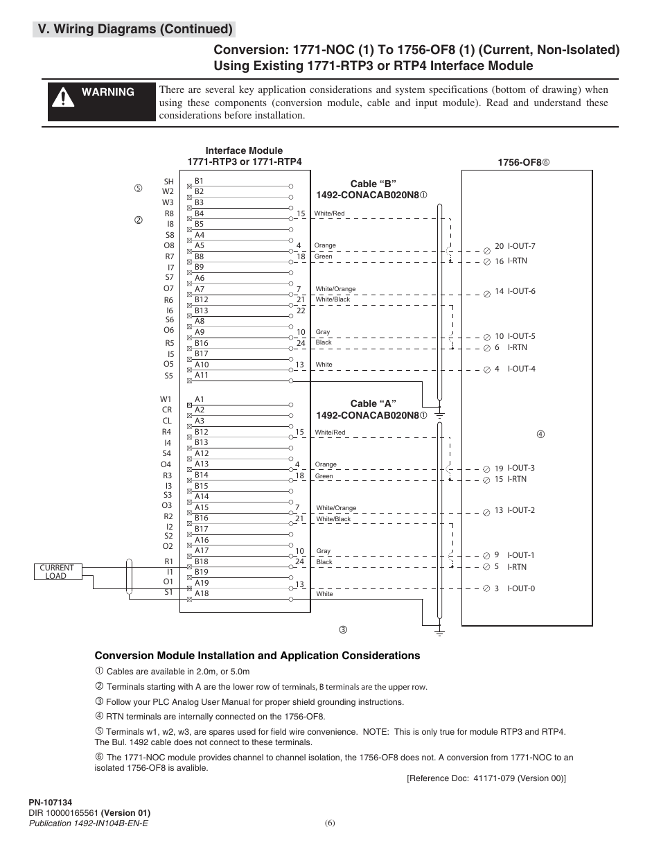 V. wiring diagrams (continued) | Rockwell Automation 1492- 1771-N Series I/O to 1756 ControlLogix I/O User Manual | Page 6 / 20