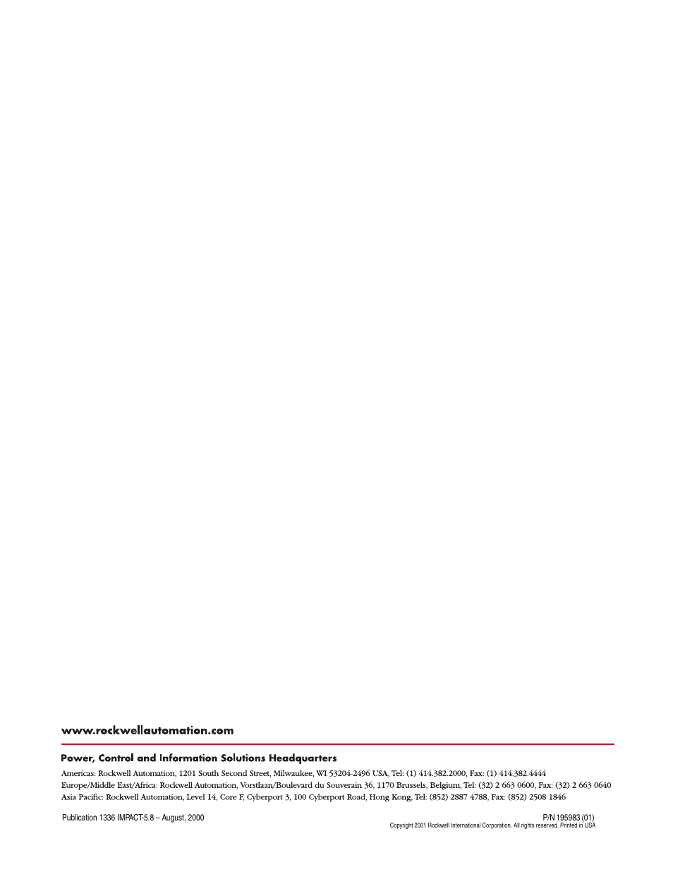 Rockwell Automation 1336E IMPACT AC Drv Frn Upgrade User Manual | Page 4 / 4