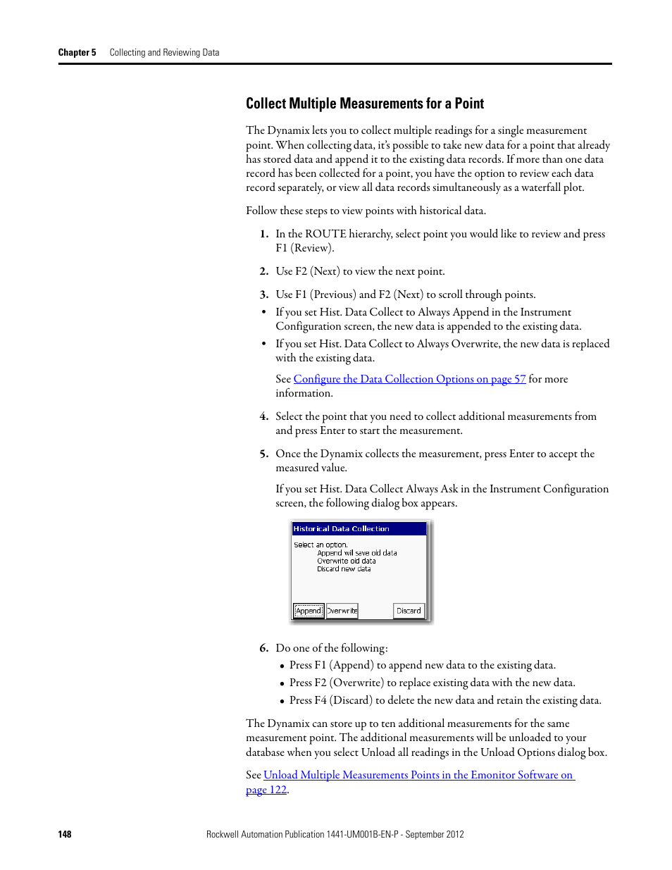 Collect multiple measurements for a point | Rockwell Automation 1441-DYN25-Z Dynamix 2500 Data Collector User Manual | Page 148 / 218
