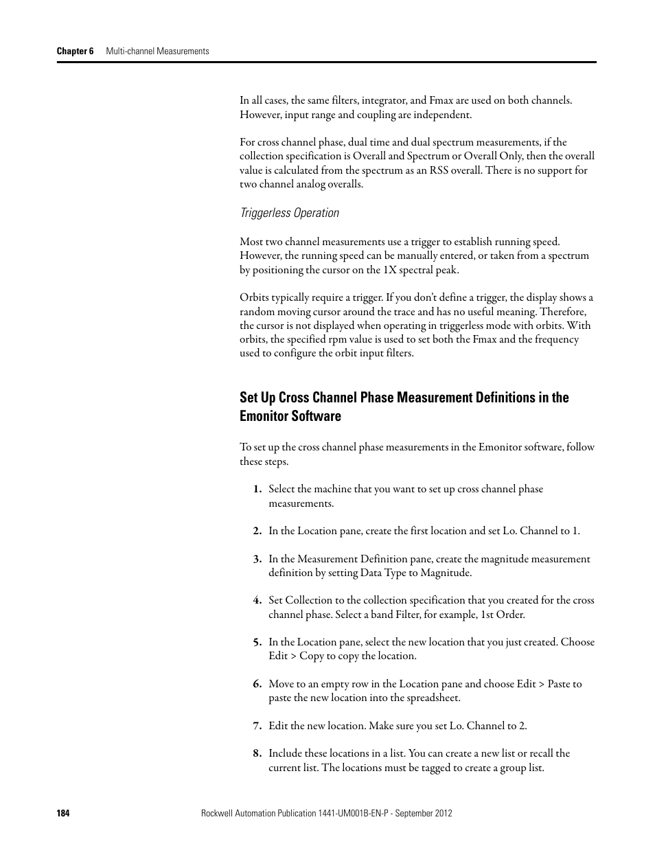 Emonitor software | Rockwell Automation 1441-DYN25-Z Dynamix 2500 Data Collector User Manual | Page 184 / 218