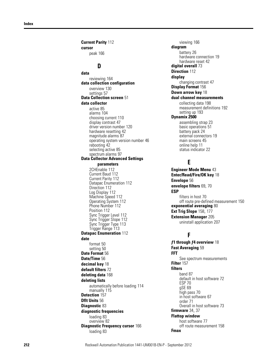 Rockwell Automation 1441-DYN25-Z Dynamix 2500 Data Collector User Manual | Page 212 / 218