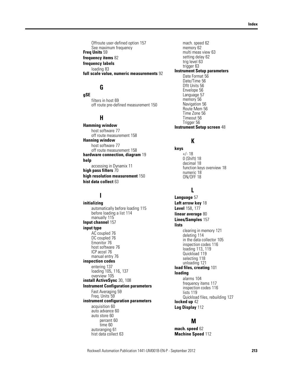 Rockwell Automation 1441-DYN25-Z Dynamix 2500 Data Collector User Manual | Page 213 / 218