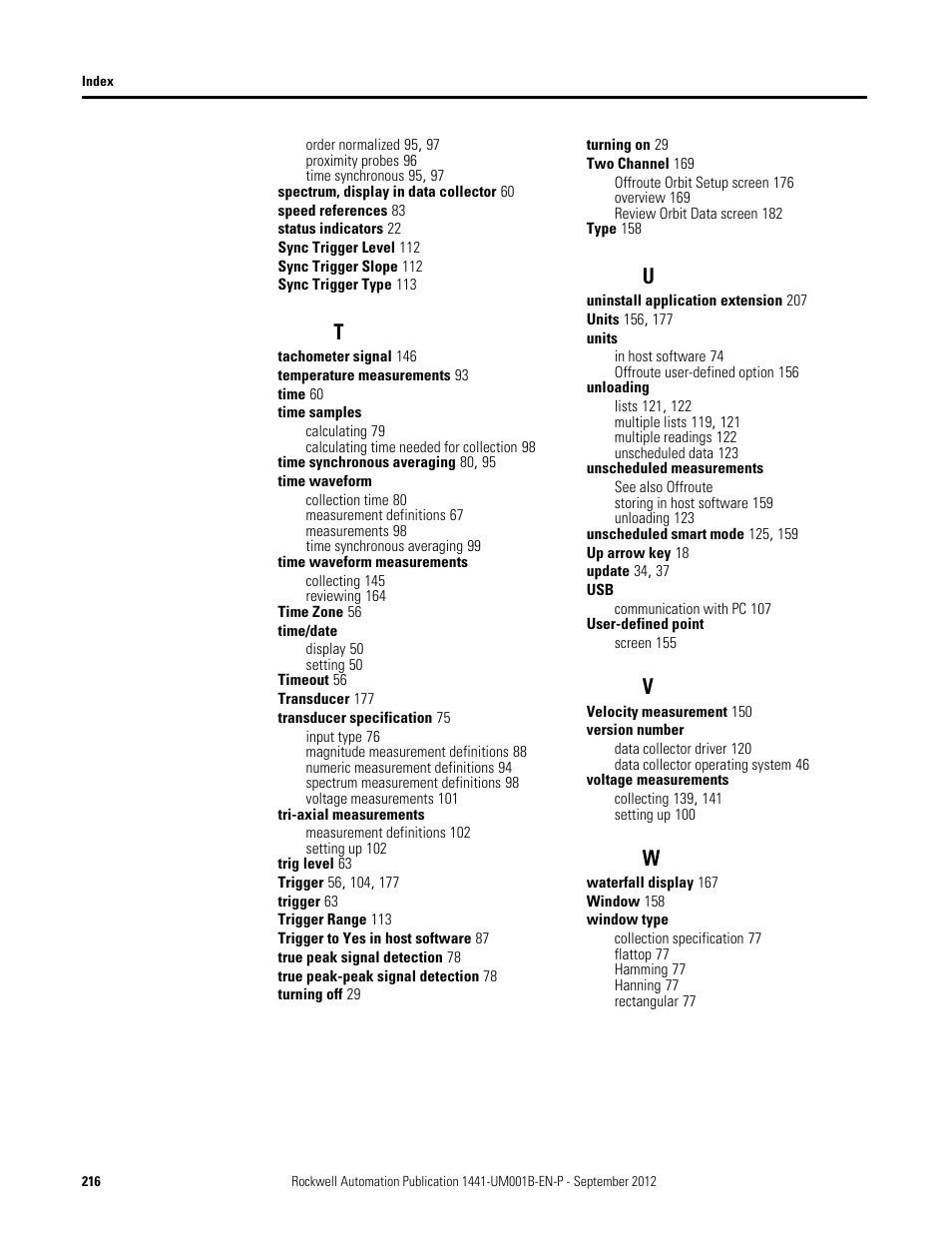 Rockwell Automation 1441-DYN25-Z Dynamix 2500 Data Collector User Manual | Page 216 / 218