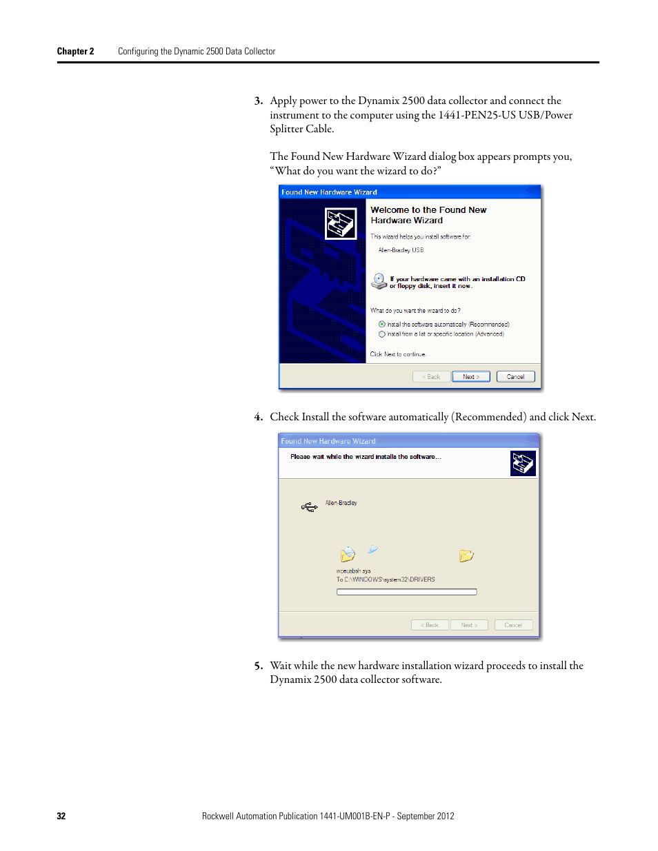 Rockwell Automation 1441-DYN25-Z Dynamix 2500 Data Collector User Manual | Page 32 / 218