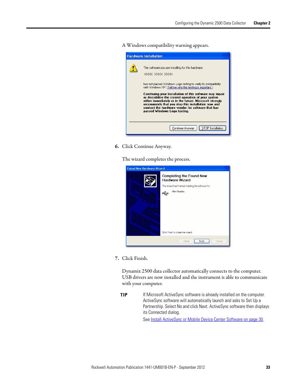 Rockwell Automation 1441-DYN25-Z Dynamix 2500 Data Collector User Manual | Page 33 / 218