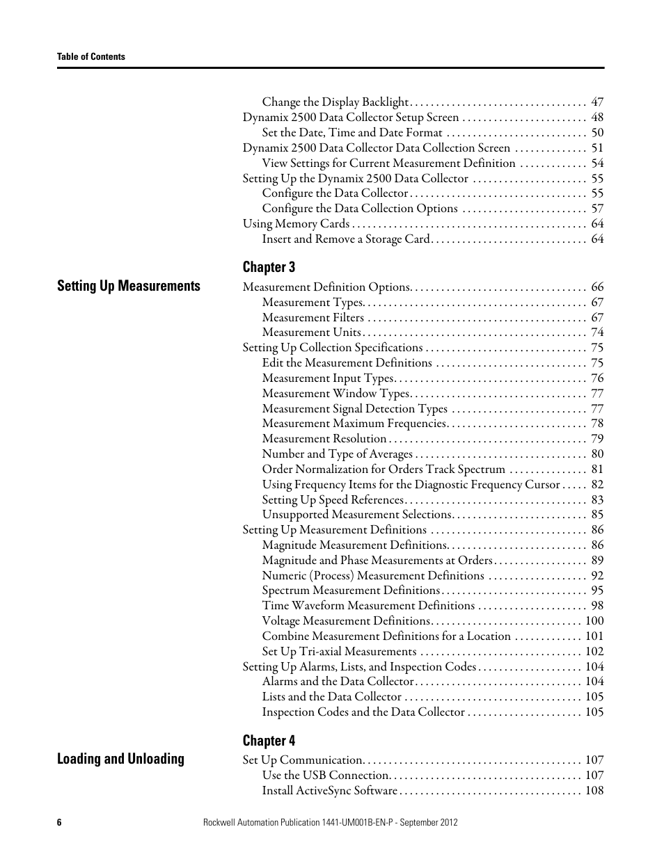 Rockwell Automation 1441-DYN25-Z Dynamix 2500 Data Collector User Manual | Page 6 / 218