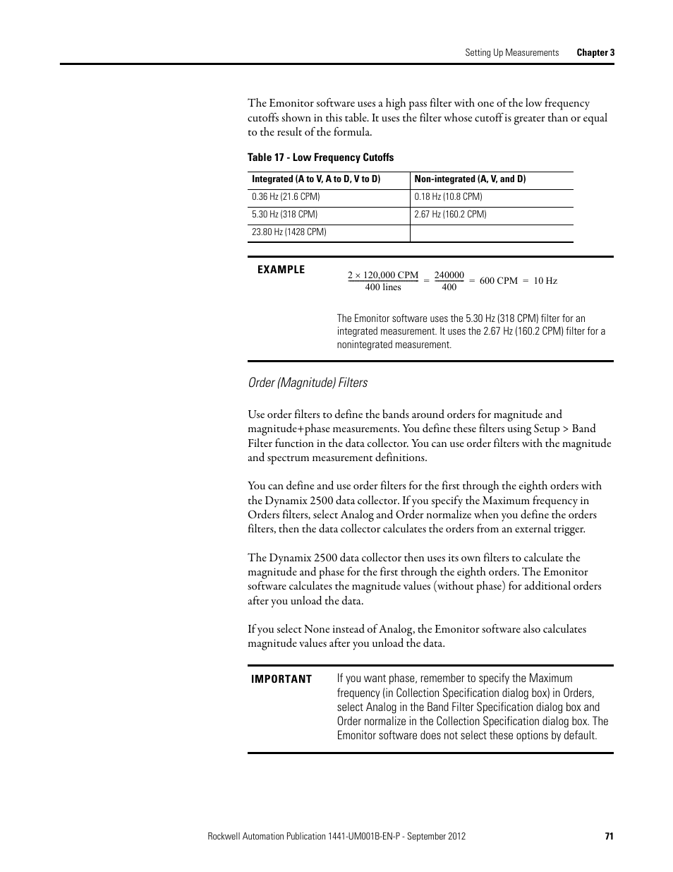 Rockwell Automation 1441-DYN25-Z Dynamix 2500 Data Collector User Manual | Page 71 / 218