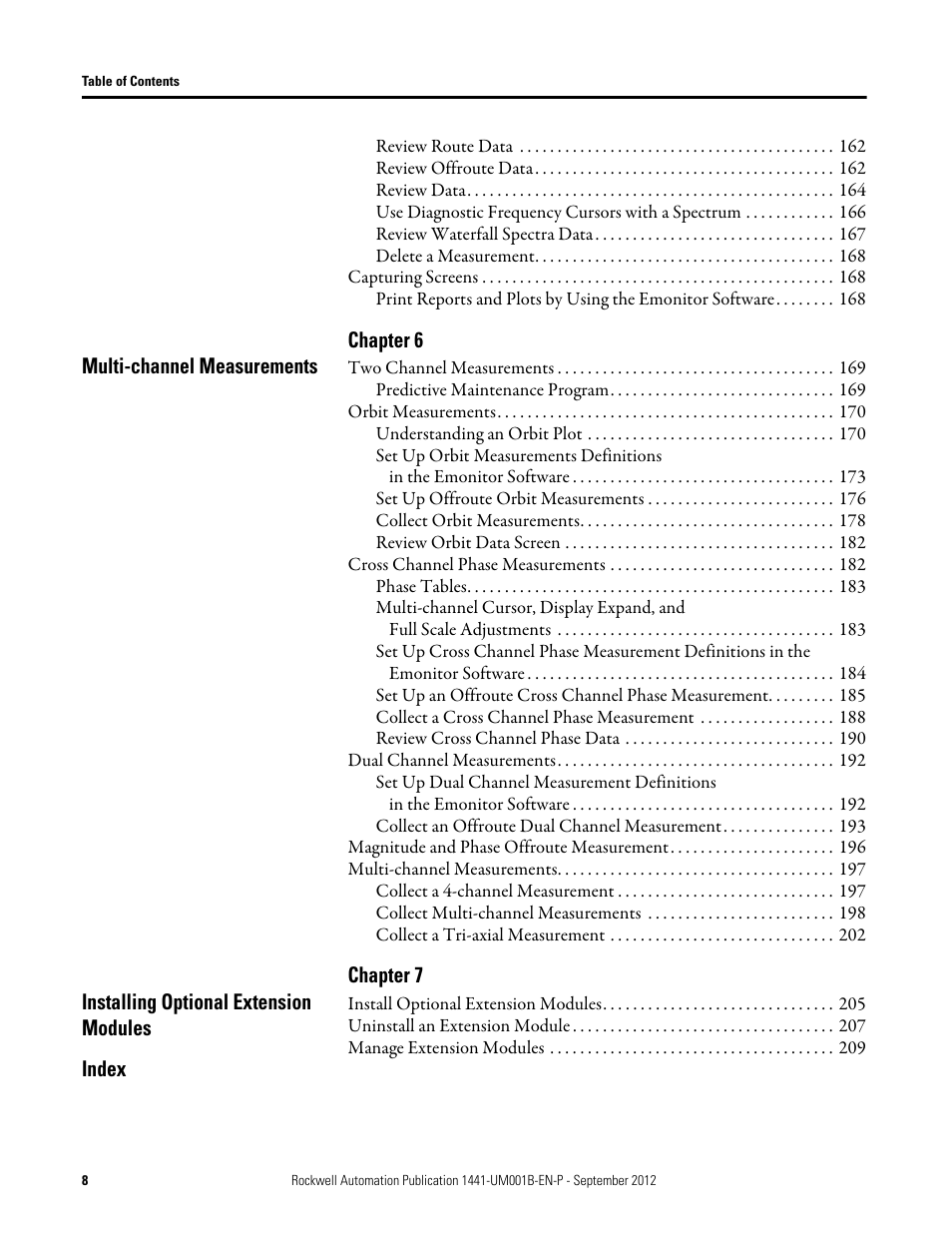 Rockwell Automation 1441-DYN25-Z Dynamix 2500 Data Collector User Manual | Page 8 / 218