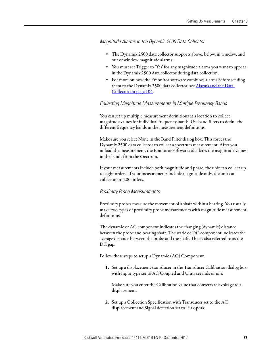 Rockwell Automation 1441-DYN25-Z Dynamix 2500 Data Collector User Manual | Page 87 / 218