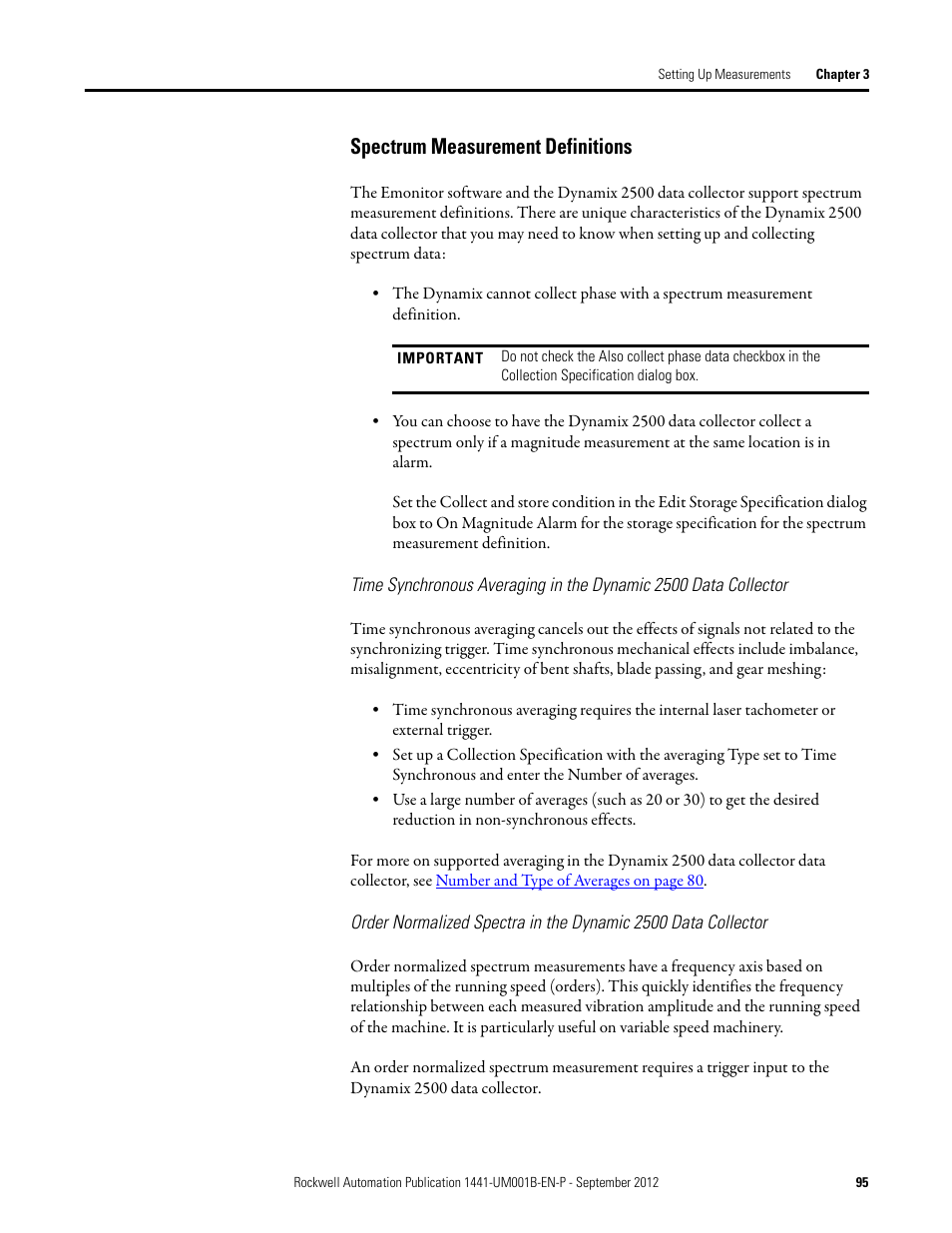 Spectrum measurement definitions | Rockwell Automation 1441-DYN25-Z Dynamix 2500 Data Collector User Manual | Page 95 / 218