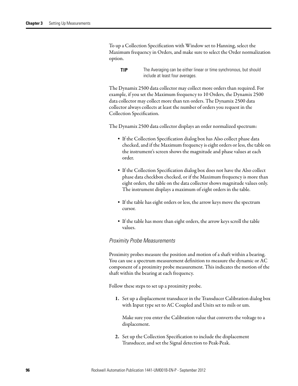 Rockwell Automation 1441-DYN25-Z Dynamix 2500 Data Collector User Manual | Page 96 / 218