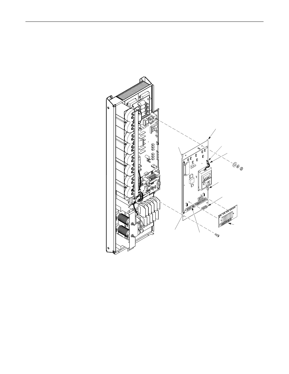 1336 plus drives, Remove the main control board mounting plate, Figurei7 | Main control board mounting plate | Rockwell Automation 1336S, 1336F, 1336E, 1336T, 1336-SN-SP18A Snubber Board Kit User Manual | Page 16 / 58