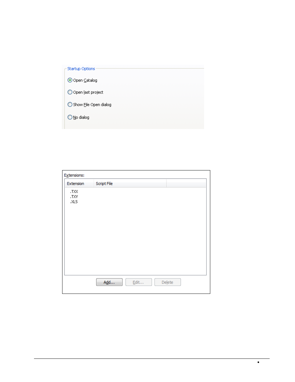 Program start, File extensions | Rockwell Automation 1492-PRINT110_PRINT220 ClearTools User Manual User Manual | Page 111 / 182