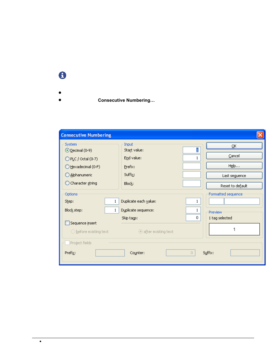 Consecutive numbering | Rockwell Automation 1492-PRINT110_PRINT220 ClearTools User Manual User Manual | Page 30 / 182