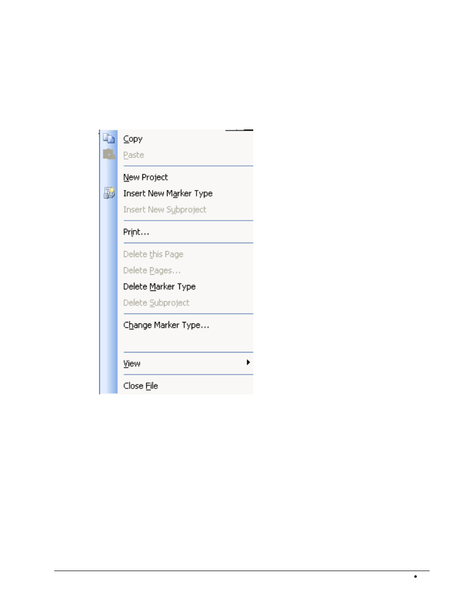 Shortcut menu | Rockwell Automation 1492-PRINT110_PRINT220 ClearTools User Manual User Manual | Page 67 / 182