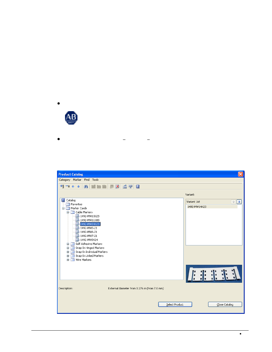 Getting started, Introduction, Step 1: starting the program | Step 2: select the marker type | Rockwell Automation 1492-PRINT110_PRINT220 ClearTools User Manual User Manual | Page 87 / 182