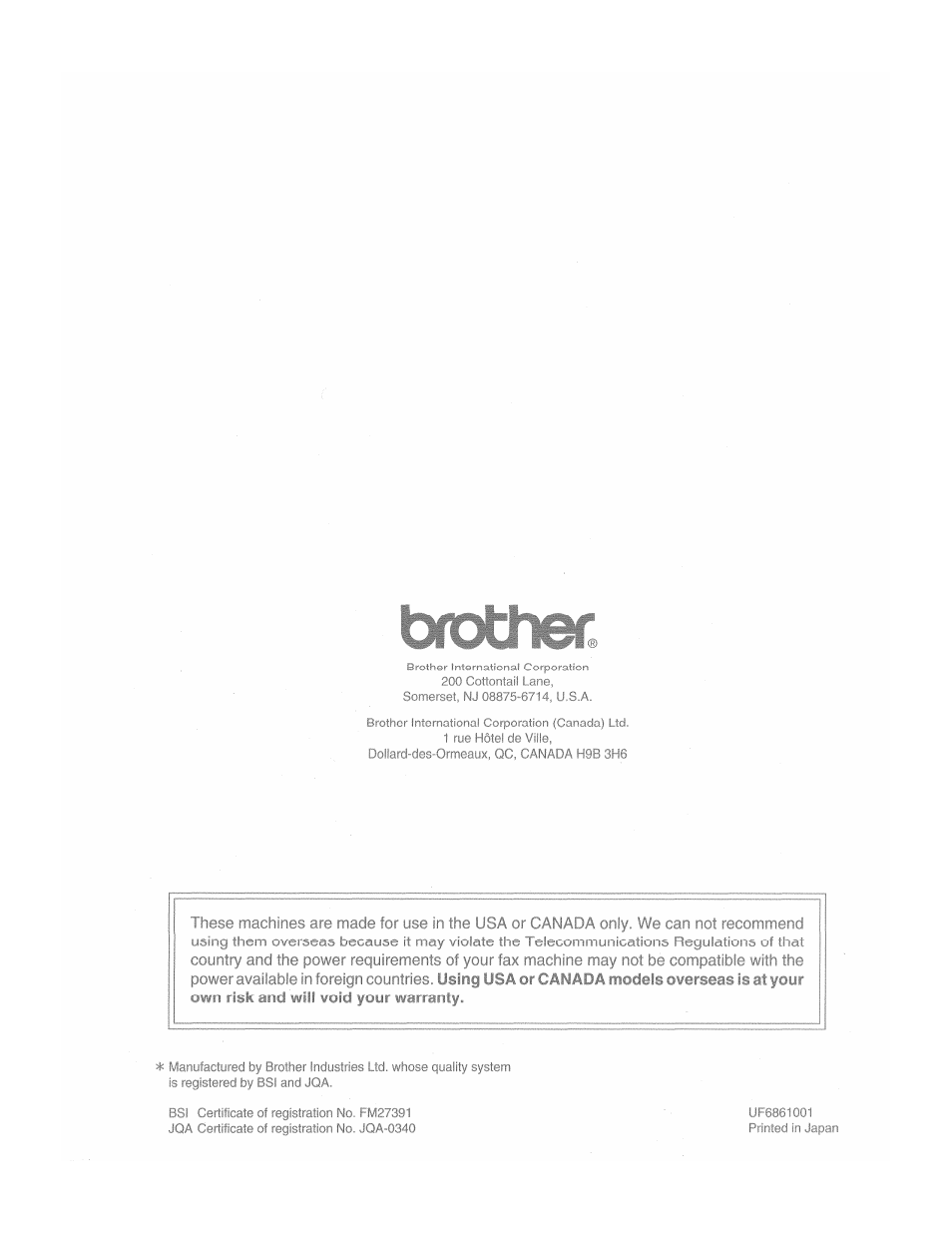 Brother Fax-170 User Manual | Page 74 / 74