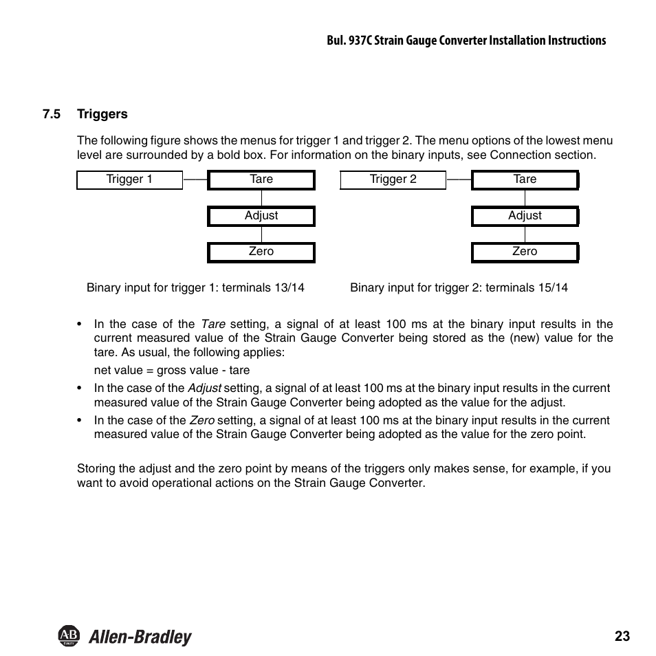 Rockwell Automation 937CU-AISTR-DC1 Strain Gauge Converter Installation Instructions User Manual | Page 25 / 48