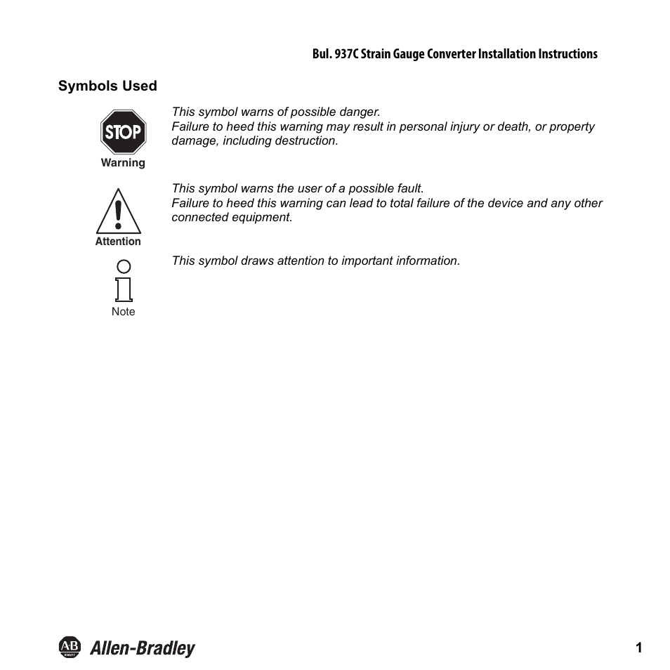 01_bodyjim | Rockwell Automation 937CU-AISTR-DC1 Strain Gauge Converter Installation Instructions User Manual | Page 3 / 48