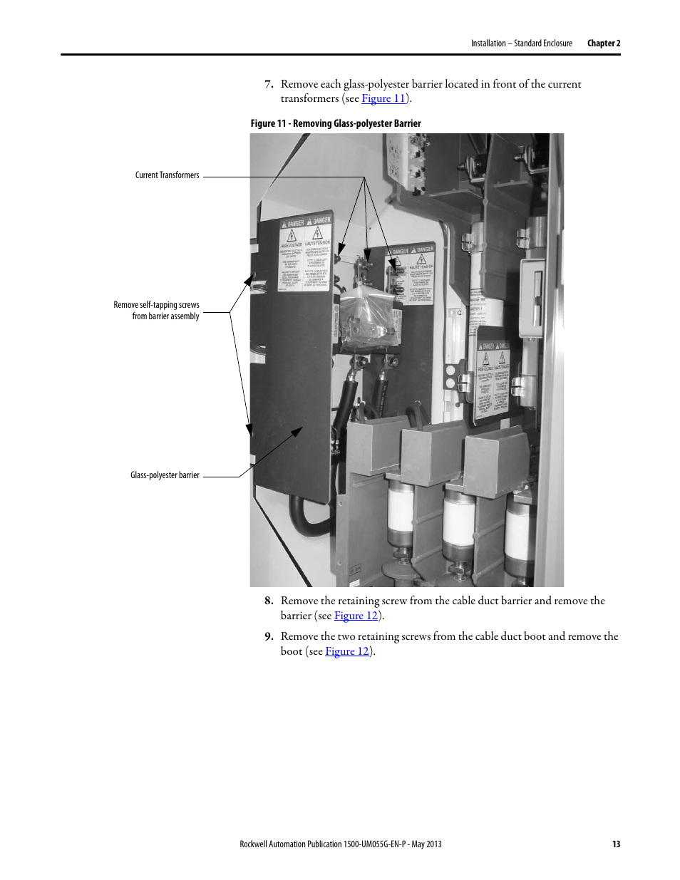 Rockwell Automation 1512B MV Controllers, 200/400A Two-High Cabinet, Standard and Arc-Resistant Enclosure User Manual | Page 21 / 100