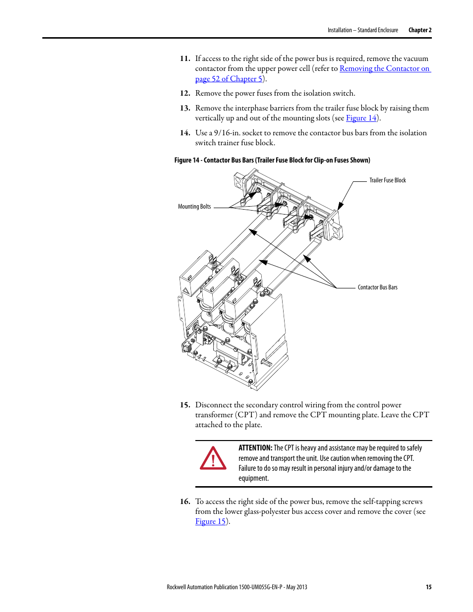 Rockwell Automation 1512B MV Controllers, 200/400A Two-High Cabinet, Standard and Arc-Resistant Enclosure User Manual | Page 23 / 100