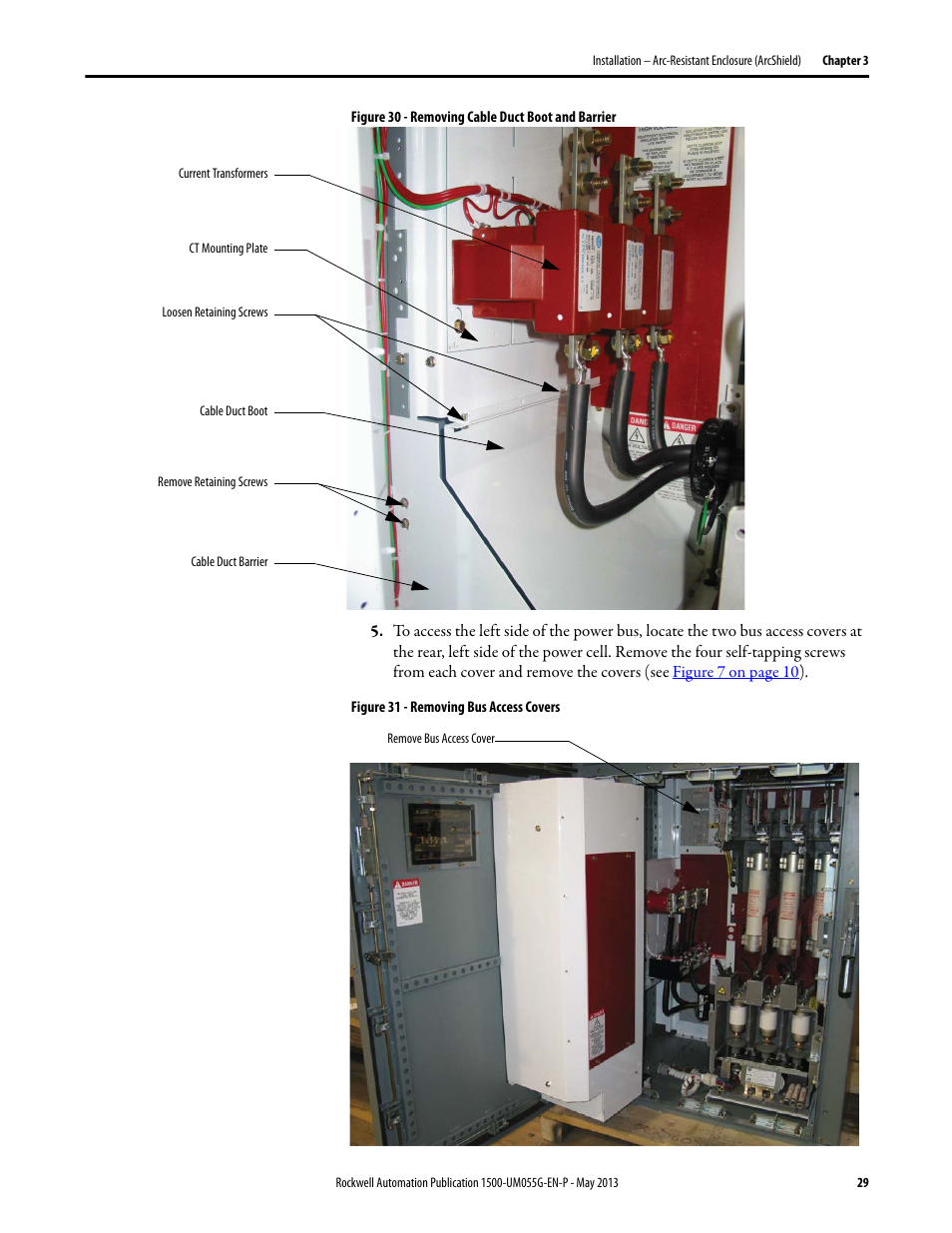 Figure 30 | Rockwell Automation 1512B MV Controllers, 200/400A Two-High Cabinet, Standard and Arc-Resistant Enclosure User Manual | Page 37 / 100