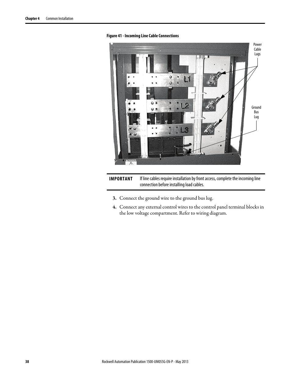 Figure 41 | Rockwell Automation 1512B MV Controllers, 200/400A Two-High Cabinet, Standard and Arc-Resistant Enclosure User Manual | Page 46 / 100