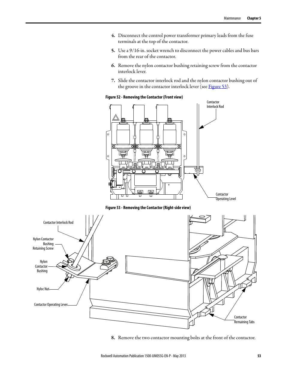 Figure 52 | Rockwell Automation 1512B MV Controllers, 200/400A Two-High Cabinet, Standard and Arc-Resistant Enclosure User Manual | Page 61 / 100