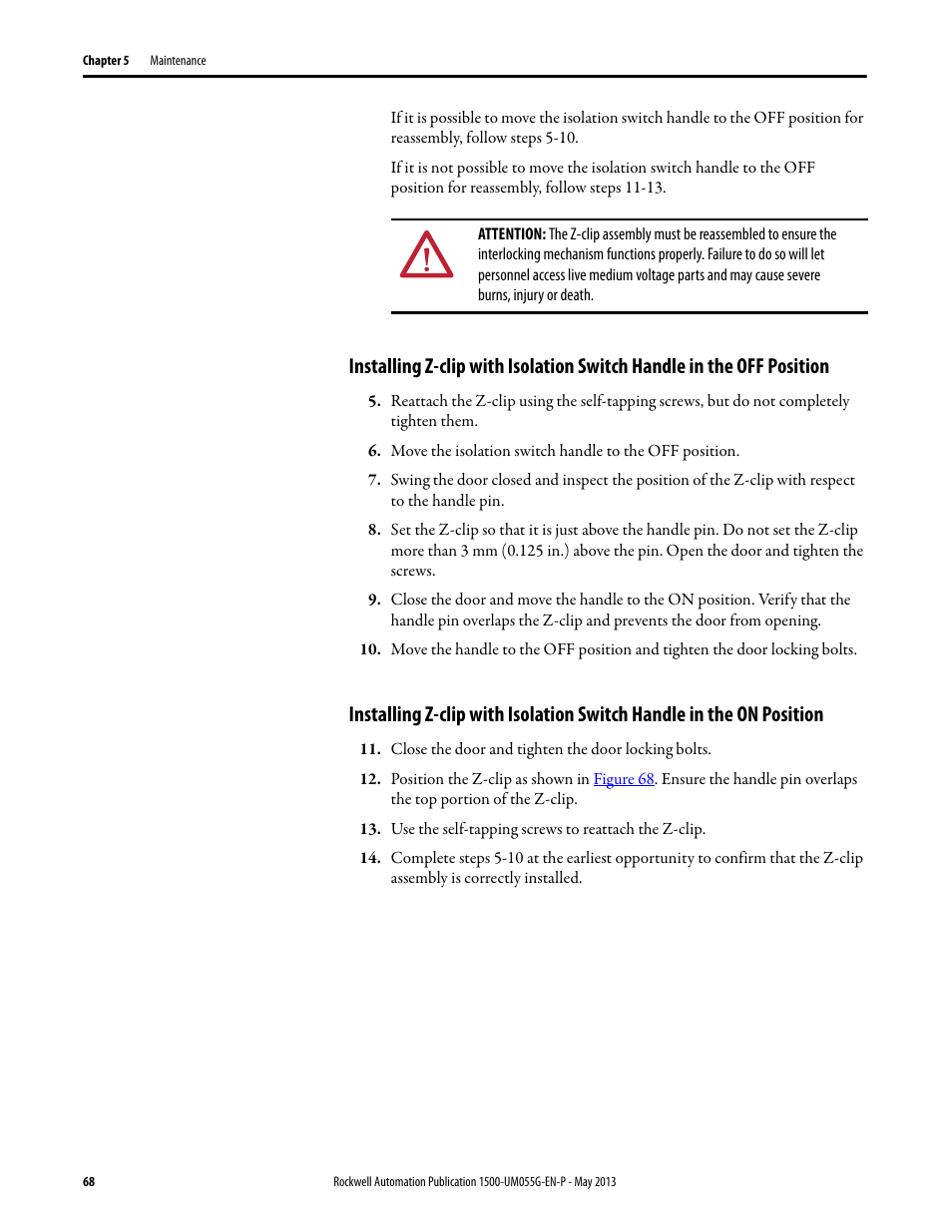 Rockwell Automation 1512B MV Controllers, 200/400A Two-High Cabinet, Standard and Arc-Resistant Enclosure User Manual | Page 76 / 100