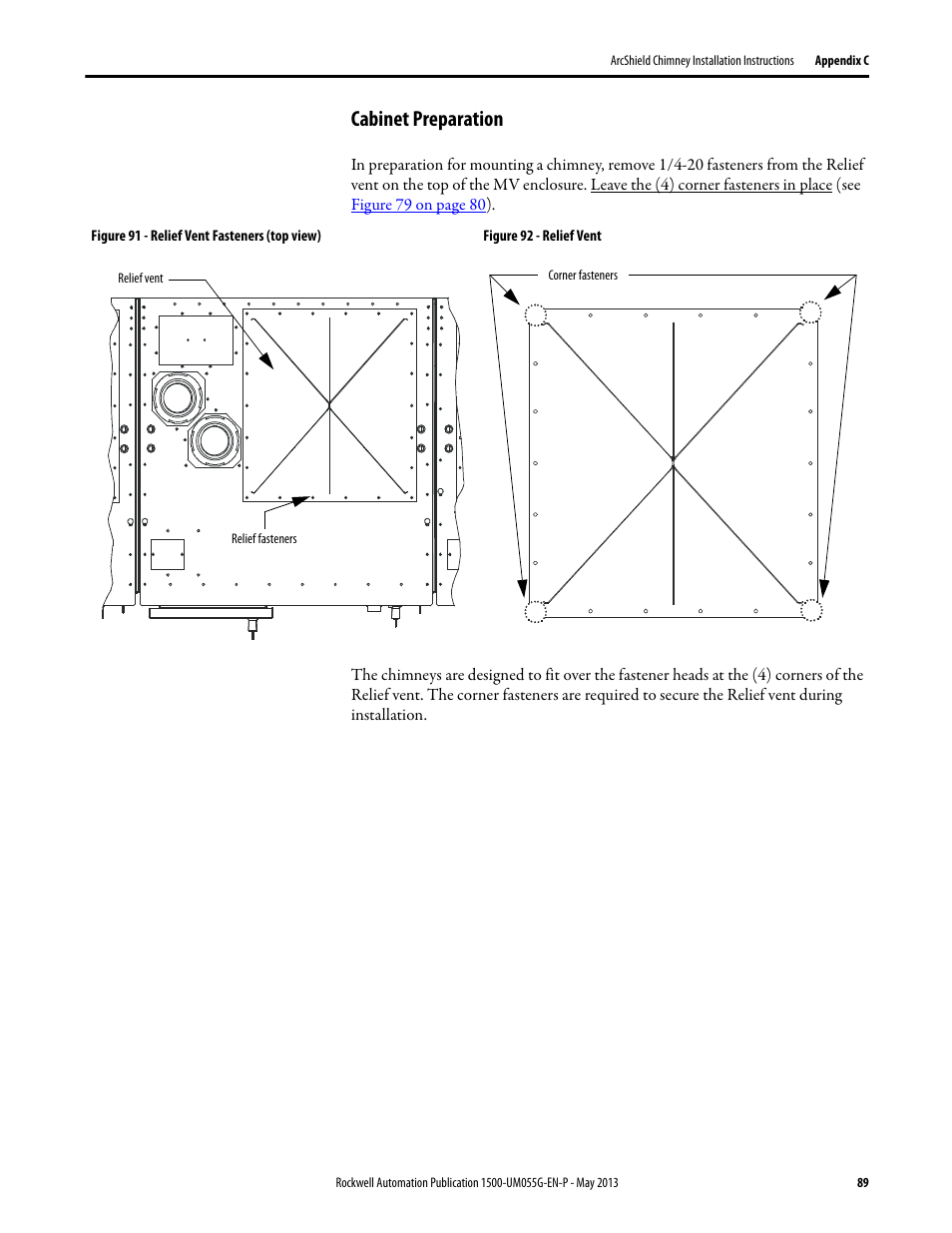 Cabinet preparation, General plenum layout for arcshield line-up | Rockwell Automation 1512B MV Controllers, 200/400A Two-High Cabinet, Standard and Arc-Resistant Enclosure User Manual | Page 97 / 100