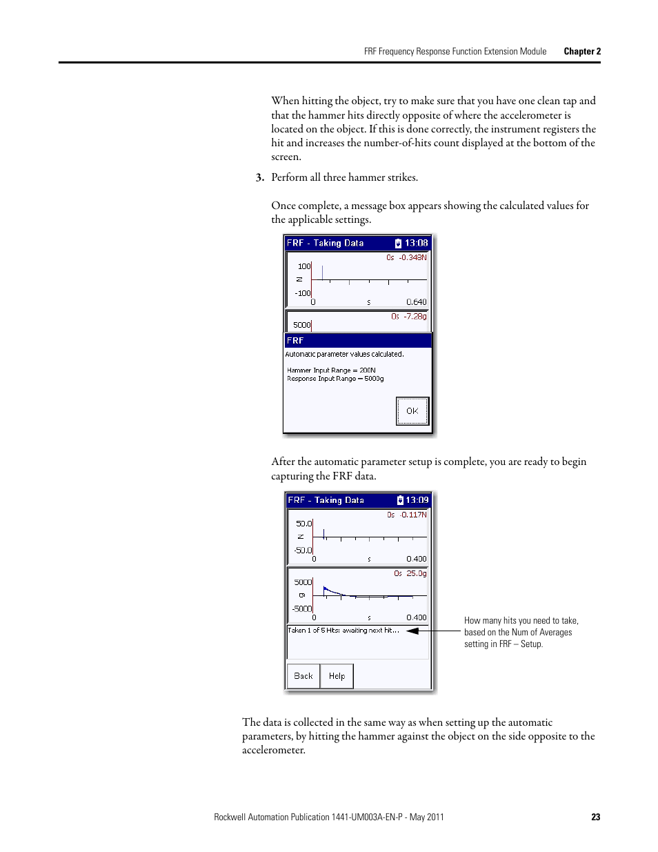 Rockwell Automation 1441-DYN25-MFRF Frequency Response Function Extension Module for the Dynamix 2500 User Manual | Page 23 / 32