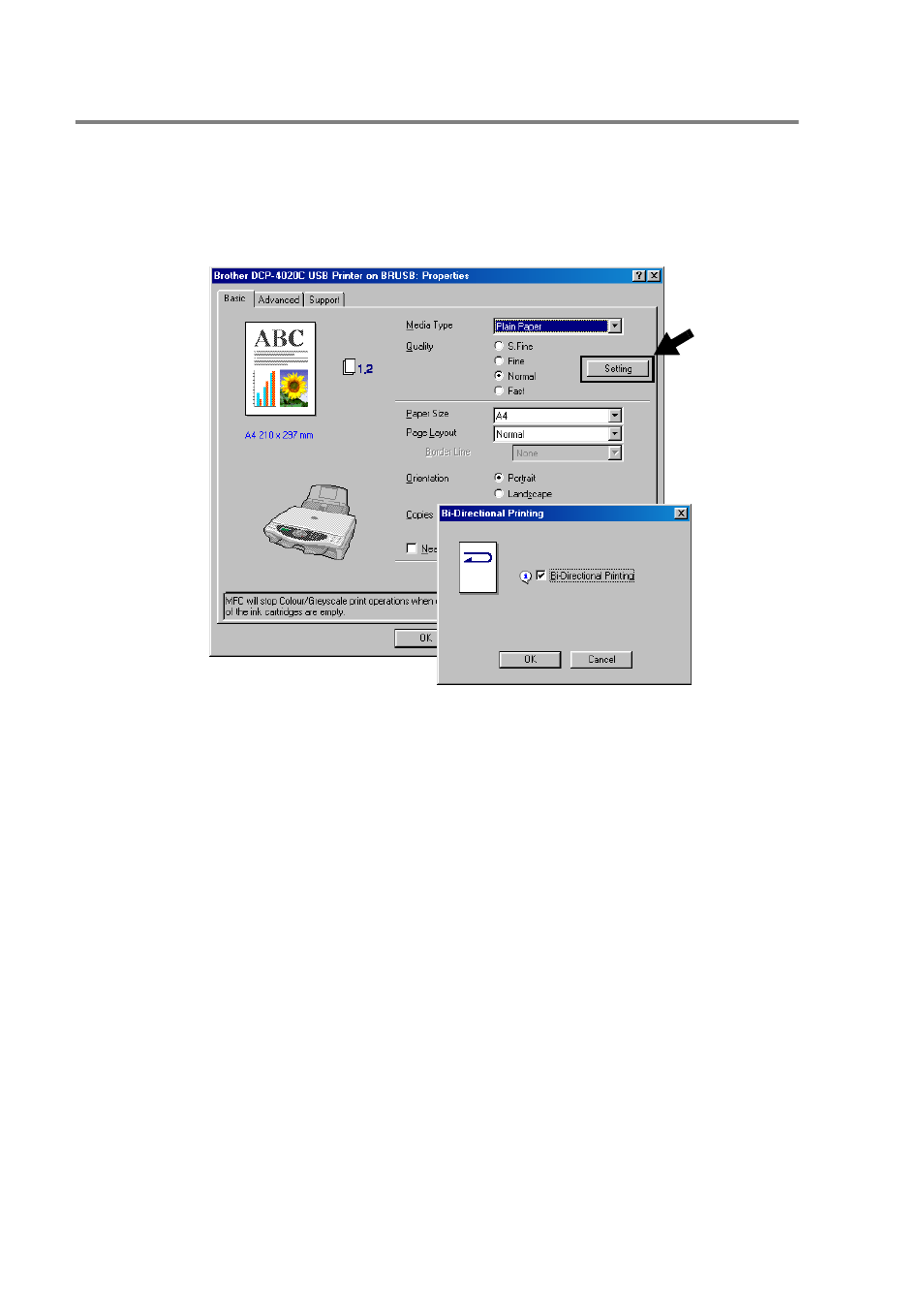 Bi-directional printing, Bi-directional printing -5 | Brother DCP-4020C User Manual | Page 83 / 227