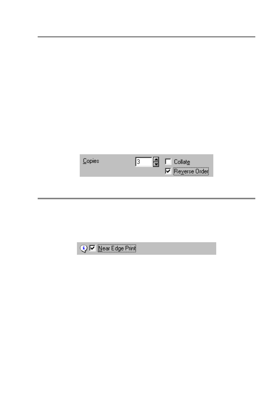 Copies, Collate, Reverse order | Near edge print, Copies -8, Collate -8 reverse order -8, Near edge print -8 | Brother DCP-4020C User Manual | Page 86 / 227