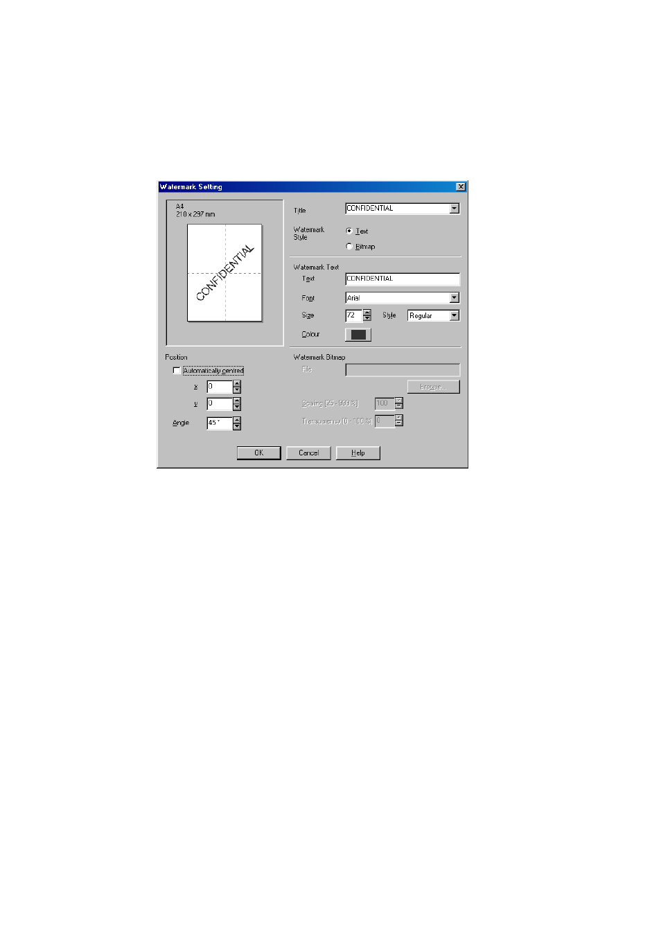 Watermark style, Watermark style -17 | Brother DCP-4020C User Manual | Page 95 / 227