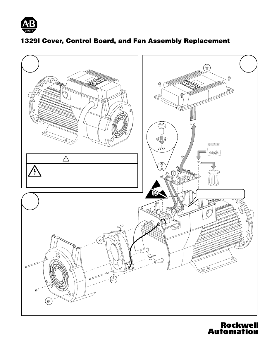 Rockwell Automation 1329I Cover, Control Board, Fan User Manual | 1 page