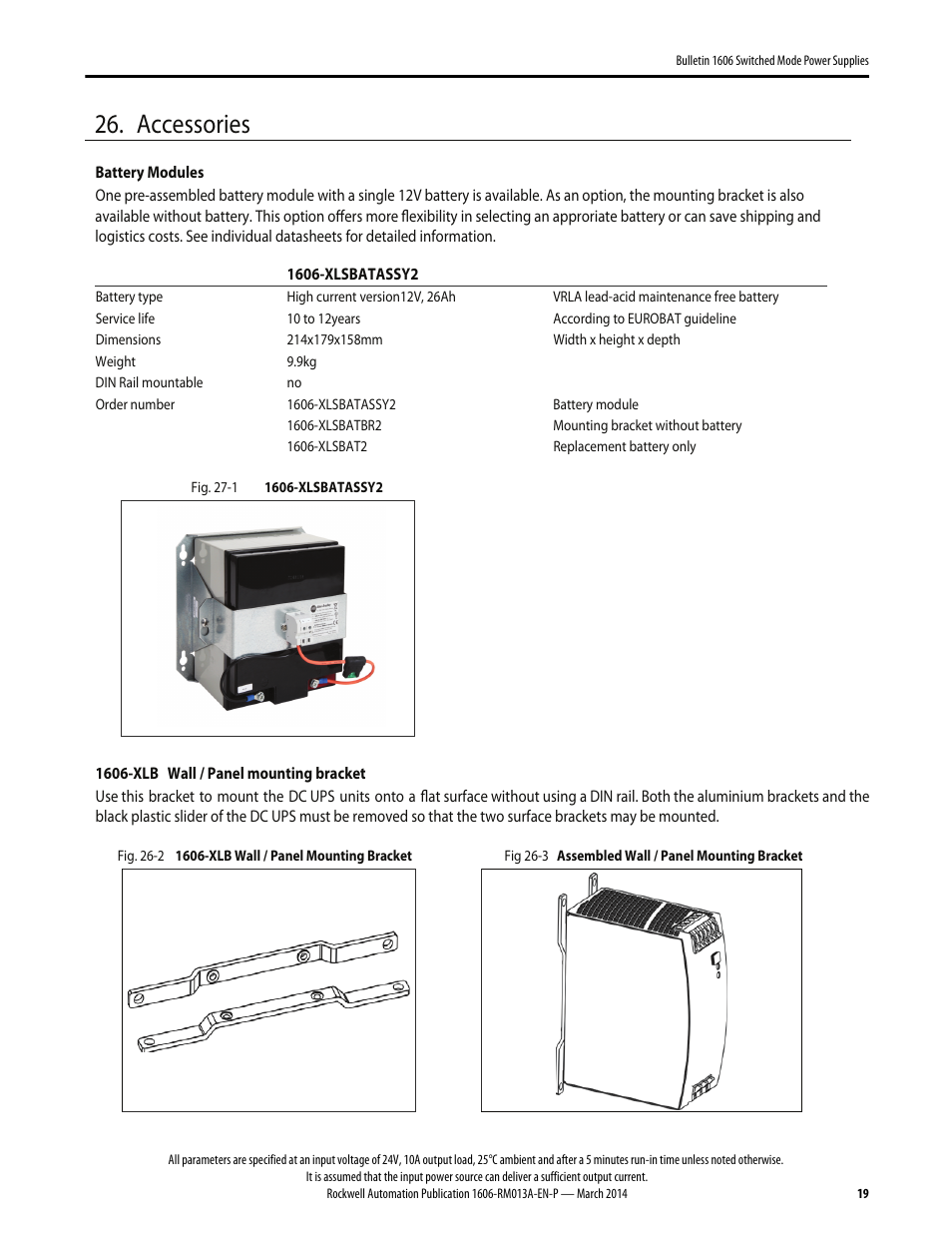 Accessories | Rockwell Automation 1606-XL240-UPSE Power Supply Reference Manual User Manual | Page 19 / 24