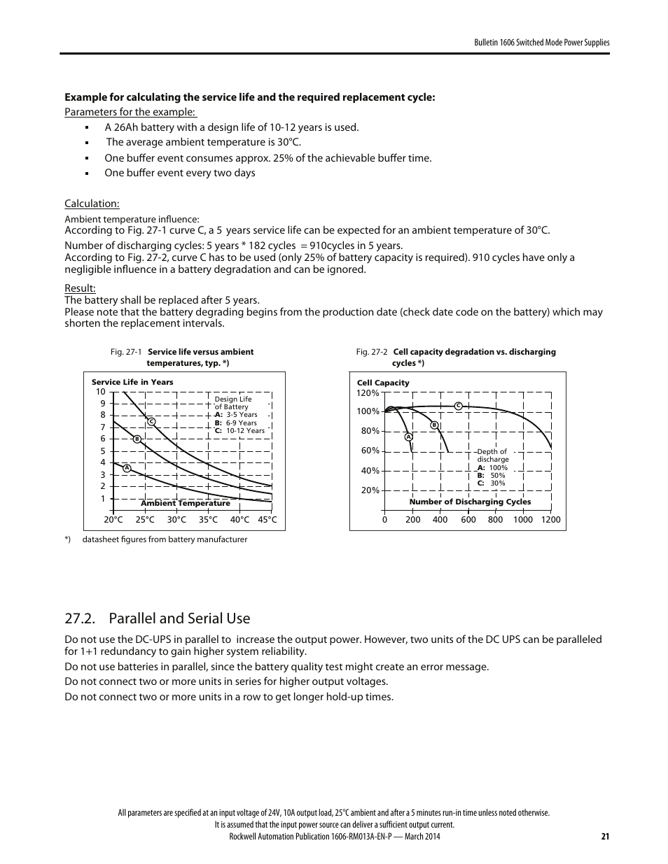 Parallel and serial use | Rockwell Automation 1606-XL240-UPSE Power Supply Reference Manual User Manual | Page 21 / 24