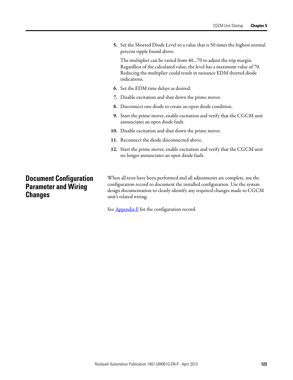 Rockwell Automation 1407-CGCM Combination Generator Control Module User Manual | Page 123 / 246