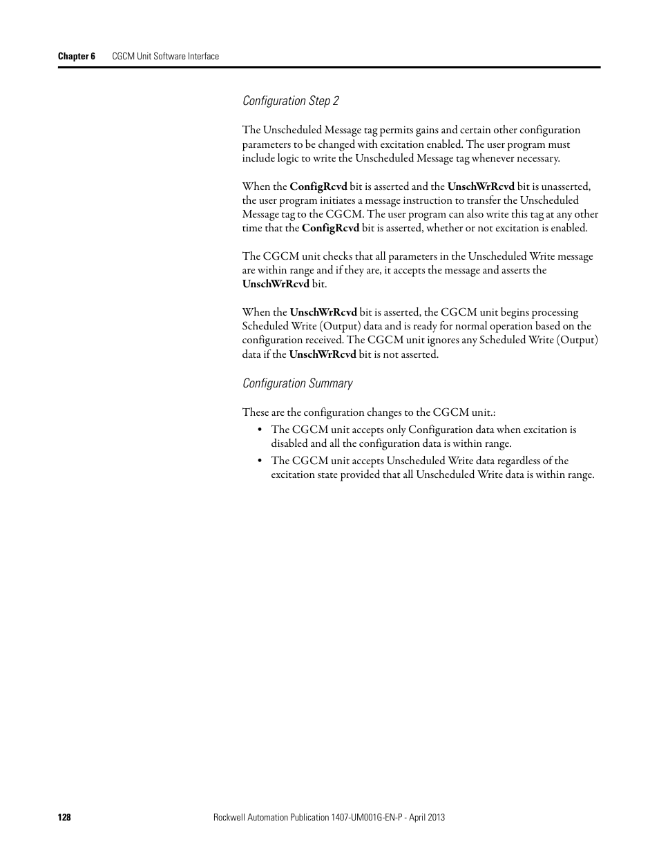 Rockwell Automation 1407-CGCM Combination Generator Control Module User Manual | Page 128 / 246