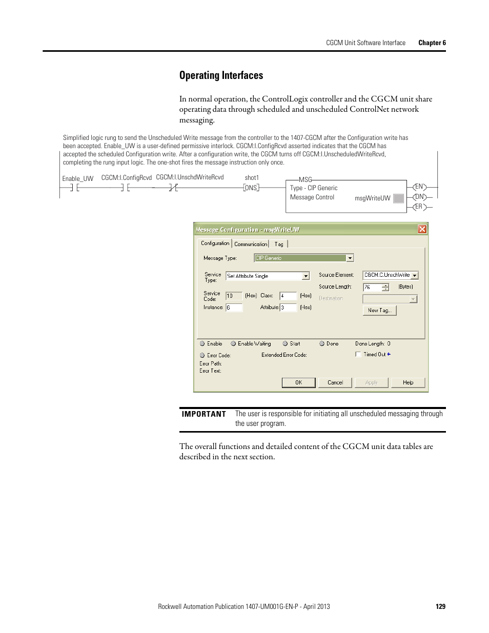 Operating interfaces | Rockwell Automation 1407-CGCM Combination Generator Control Module User Manual | Page 129 / 246