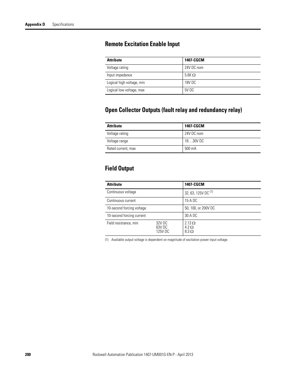 Rockwell Automation 1407-CGCM Combination Generator Control Module User Manual | Page 200 / 246