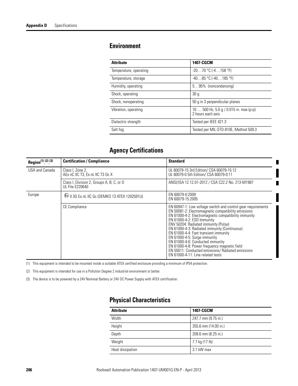 Rockwell Automation 1407-CGCM Combination Generator Control Module User Manual | Page 206 / 246