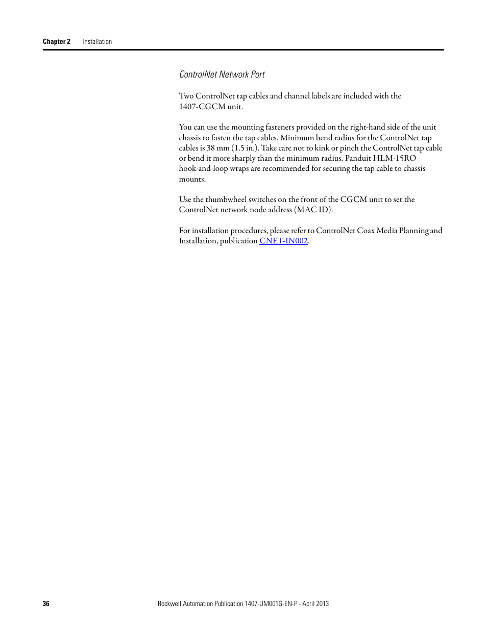 Rockwell Automation 1407-CGCM Combination Generator Control Module User Manual | Page 36 / 246