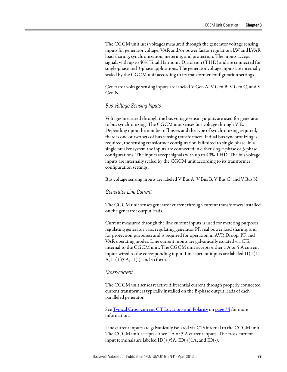 Rockwell Automation 1407-CGCM Combination Generator Control Module User Manual | Page 39 / 246